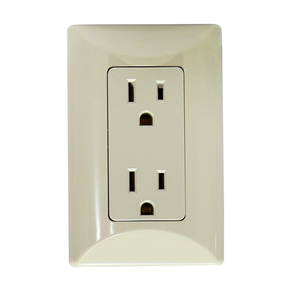Tomacorriente doble superficial polarizado 15A 120VAC