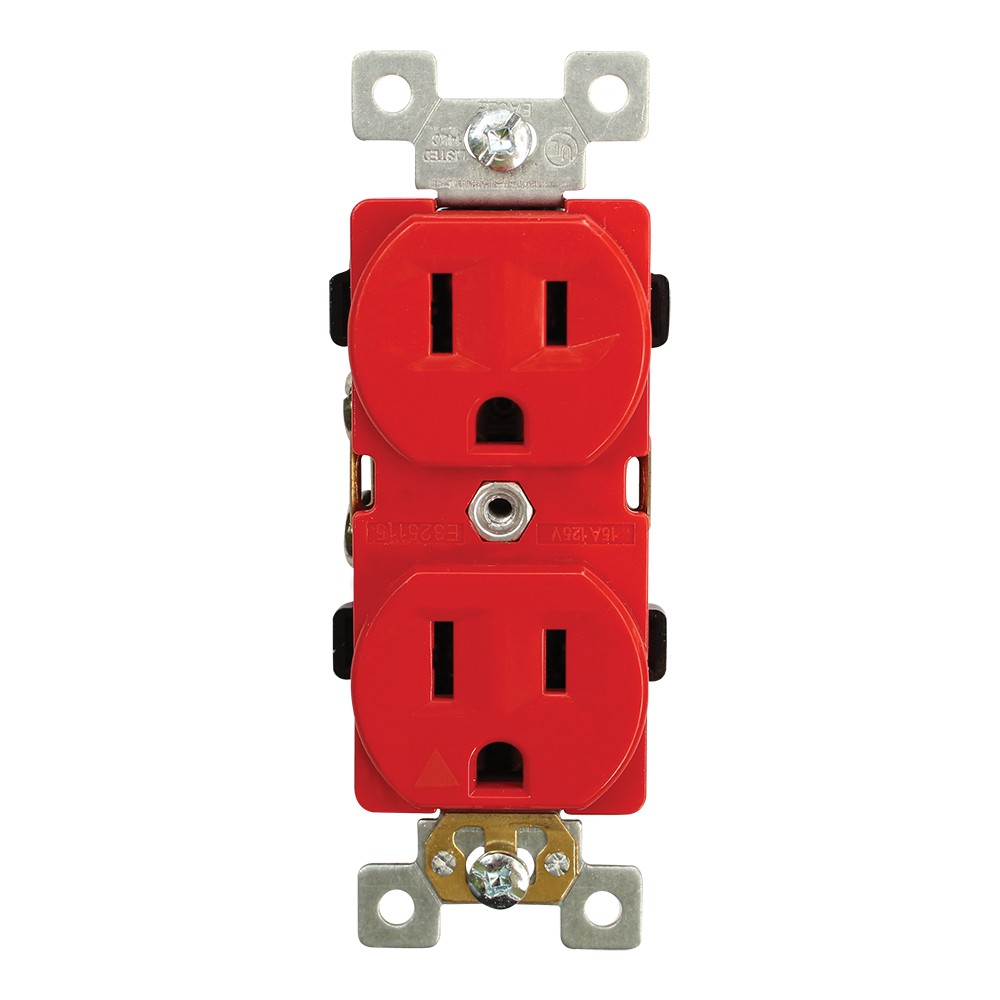 Tomacorriente doble tierra aislada industrial 15A 125V eagle